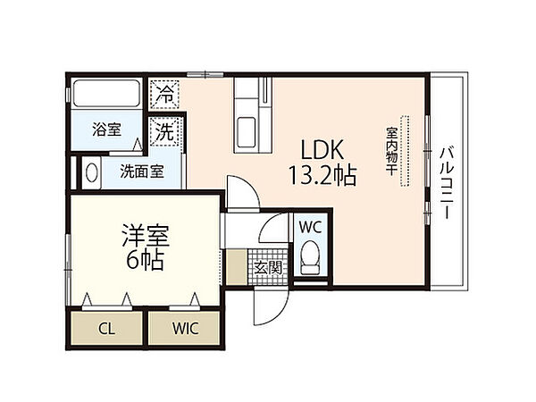 エメラルドサイネンE ｜広島県東広島市西条中央5丁目(賃貸アパート1LDK・2階・46.70㎡)の写真 その2