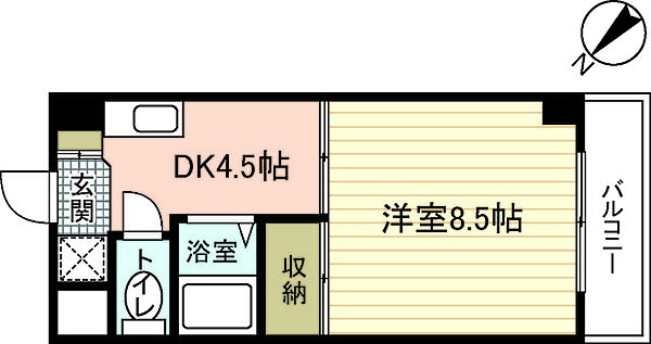 モーニングパーク ｜広島県広島市東区牛田南1丁目(賃貸マンション1DK・5階・26.94㎡)の写真 その2