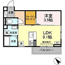 レグルス　I  ｜ 広島県東広島市西条中央1丁目（賃貸アパート1LDK・3階・34.14㎡） その2