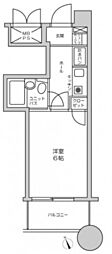 ダイアパレスグランドール4番街大手町 1Kの間取図画像
