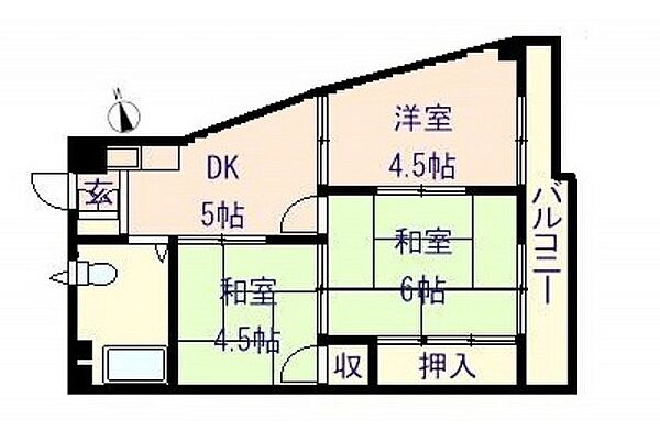 広島県広島市南区出汐4丁目(賃貸マンション3DK・7階・43.47㎡)の写真 その2