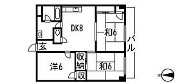 ブランシェ牛田 0502｜広島県広島市東区牛田旭2丁目(賃貸マンション3LDK・5階・60.70㎡)の写真 その2