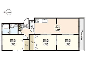 ベルコーポ井口  ｜ 広島県広島市西区井口4丁目（賃貸マンション3LDK・4階・64.00㎡） その2