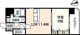 ビリオネアＳ竹屋  ｜ 広島県広島市中区竹屋町（賃貸マンション1LDK・6階・42.70㎡） その2