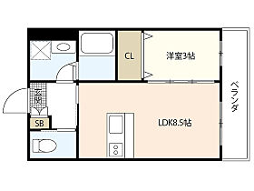 BONDBLD．II  ｜ 広島県広島市西区庚午北2丁目（賃貸マンション1LDK・2階・28.50㎡） その1