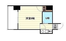 ＮＥＰＨＥＬ榎町 3階ワンルームの間取り