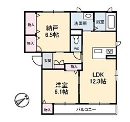 スプレモ　エルフォ 2階1SLDKの間取り
