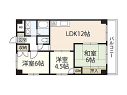 第2吉川ビル 3階3LDKの間取り