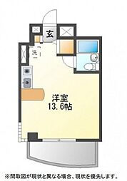 コーポピパラ 2階ワンルームの間取り