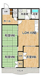 メゾン・リュ・ミエール 3LDKの間取図画像