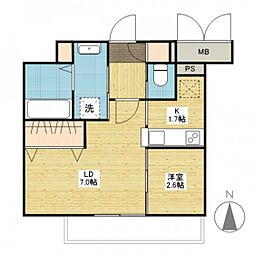 月光鎮守府 1LDKの間取図画像