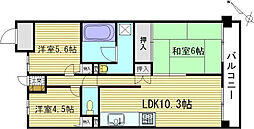 ヴェルデコート矢賀 3LDKの間取図画像