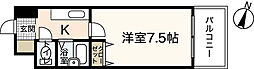 セレッソ竹原 1DKの間取図画像