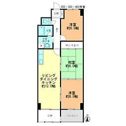 コーポマルゼン 3LDKの間取図画像