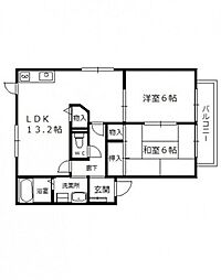 シャーメゾン緑井C 2LDKの間取図画像