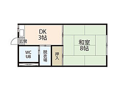 田川ビル 1DKの間取図画像