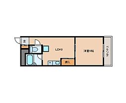 ベータビル 1DKの間取図画像