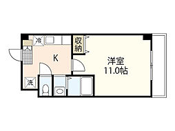 ネイサンスK 1Kの間取図画像