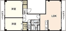 アビタシオン堺町 2LDKの間取図画像
