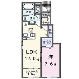 サンウォーム4 1LDKの間取図画像