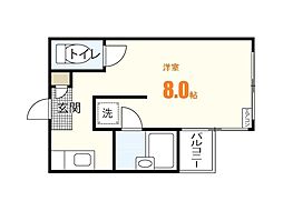 Dハイム ワンルームの間取図画像
