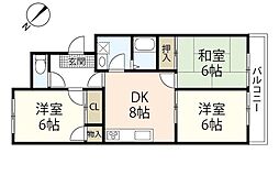 コーポ川本 3DKの間取図画像
