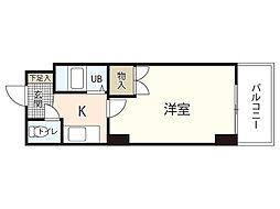 カルティエ城北通り 1Kの間取図画像