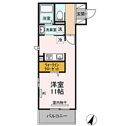 サフェスタ窪町 ワンルームの間取図画像