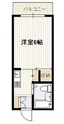 サイファーポール 1Kの間取図画像