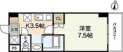 アトラクティブハイム 1Kの間取図画像