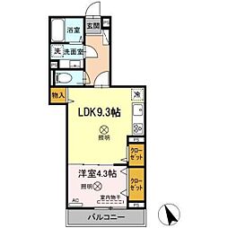 メゾンYZ 1LDKの間取図画像