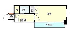 サン・ドエル東蟹屋 1Kの間取図画像