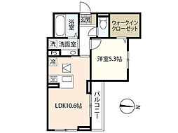 広島市西区井口1丁目アパート 1LDKの間取図画像