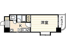 ラフィーネN 1Kの間取図画像