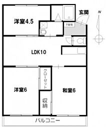 ピュアマンション 3DKの間取図画像