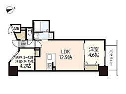 S-RESIDENCE富士見町aglitter 1SLDKの間取図画像