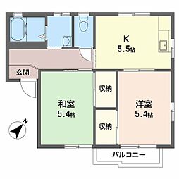 タウニィ平良 2Kの間取図画像