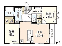 サンハイム己斐中3 2LDKの間取図画像