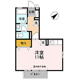 シャルム ワンルームの間取図画像