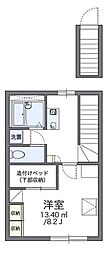 レオパレスコリーヌ 1Kの間取図画像