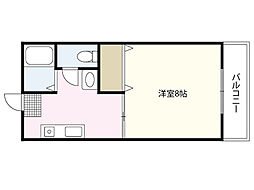 アサンテ光南B 1Kの間取図画像
