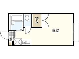 レオパレスシャルム ワンルームの間取図画像