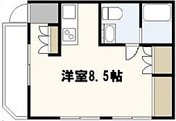 リノベハウス長束 ワンルームの間取図画像