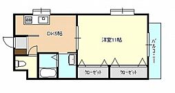 シャトームジカ 1DKの間取図画像