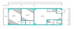 コーポ牛田東 1LDKの間取図画像