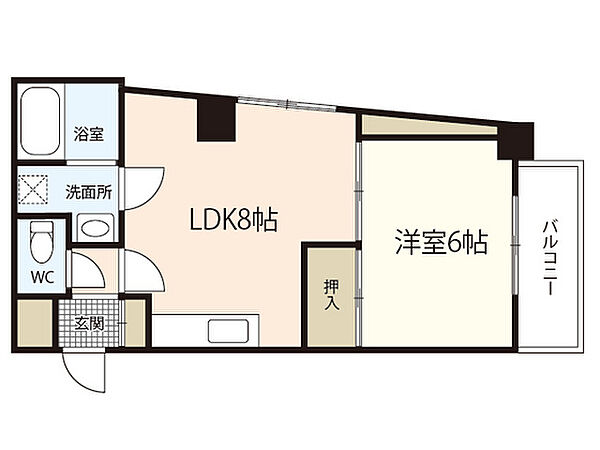 ピアーチェ住吉 ｜広島県広島市中区住吉町(賃貸マンション1LDK・4階・35.00㎡)の写真 その2