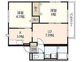 広島県広島市東区福田8丁目（賃貸アパート2LDK・1階・49.85㎡） その2