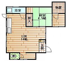 山根アパート  ｜ 広島県広島市南区宇品御幸2丁目（賃貸アパート1LDK・1階・38.40㎡） その2