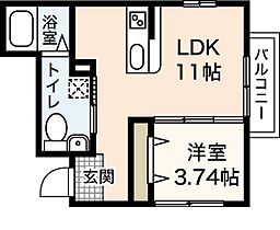 LUCE羽衣  ｜ 広島県広島市中区羽衣町（賃貸アパート1LDK・3階・35.64㎡） その2