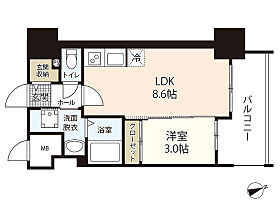 LaSante舟入本町  ｜ 広島県広島市中区舟入本町（賃貸マンション1LDK・2階・29.96㎡） その2